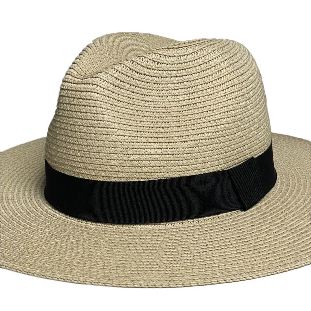 Cupshe Black Band Wide Brim Straw Hat or Panama Hat (NWT) - Picture 8 of 9